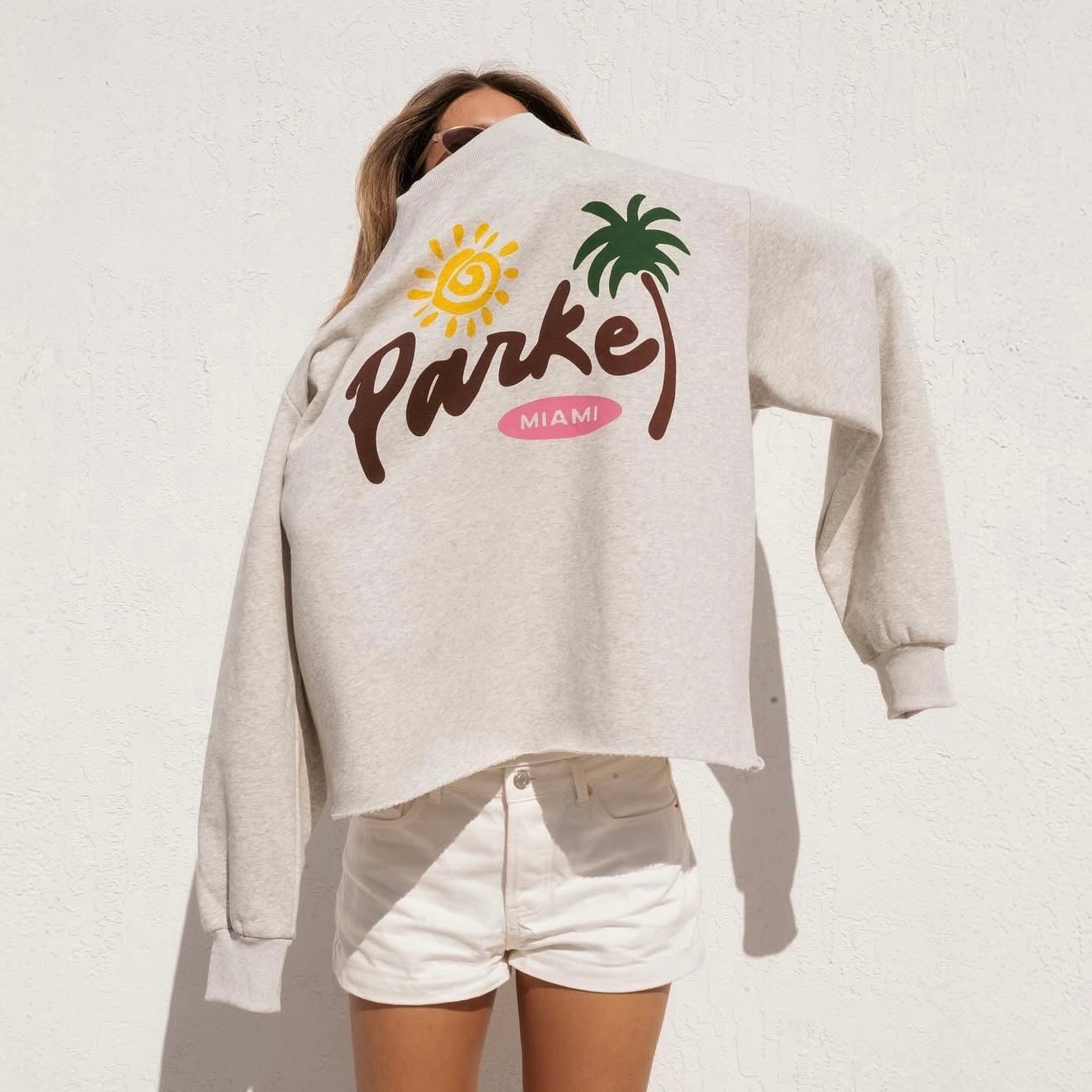 Rare Parke Miami Exclusive Graphic Mockneck In Gray Size S/M